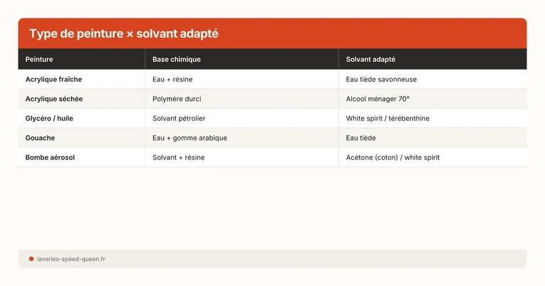 Enlever une tache de peinture sur un vêtement : acrylique, glycéro, gouache