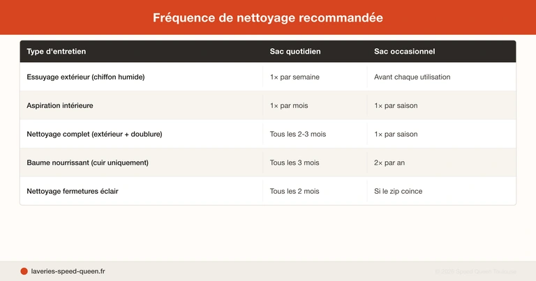 Nettoyer sac à main en tissu cuir similicuir - guide nettoyage par matière